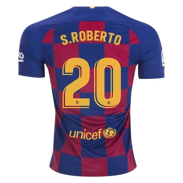 Camiseta Barcelona NO.20 S.Roberto 1ª 2019/20 Azul Rojo
